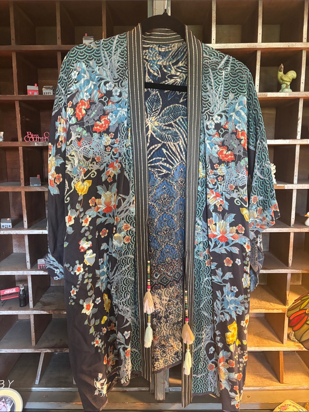 Johnny Was reversible Bohemian Floral Kimono Jacket